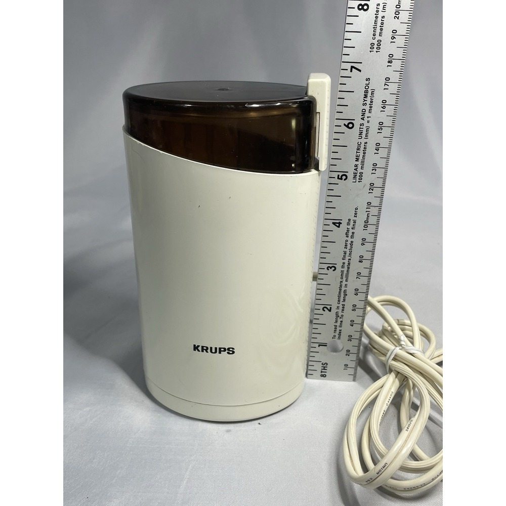 Krups 203 One Touch Coffee Bean Spice Mill Grinder Cream Tested - Picture 2 of 10